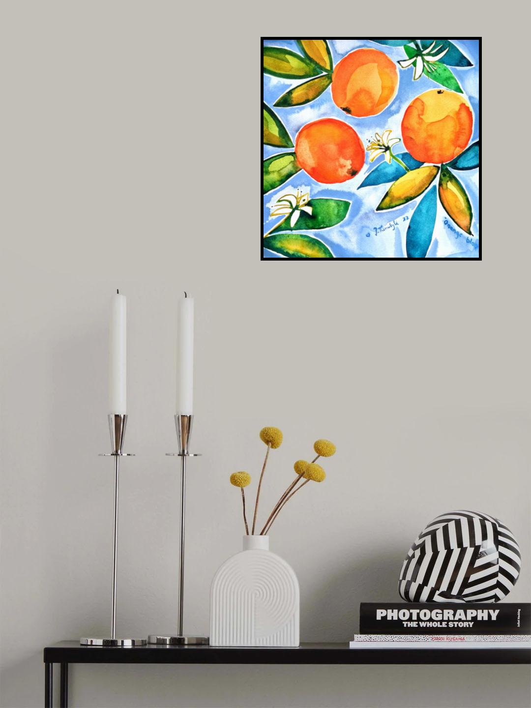 Oranges Blooming Poster och Canvastavla