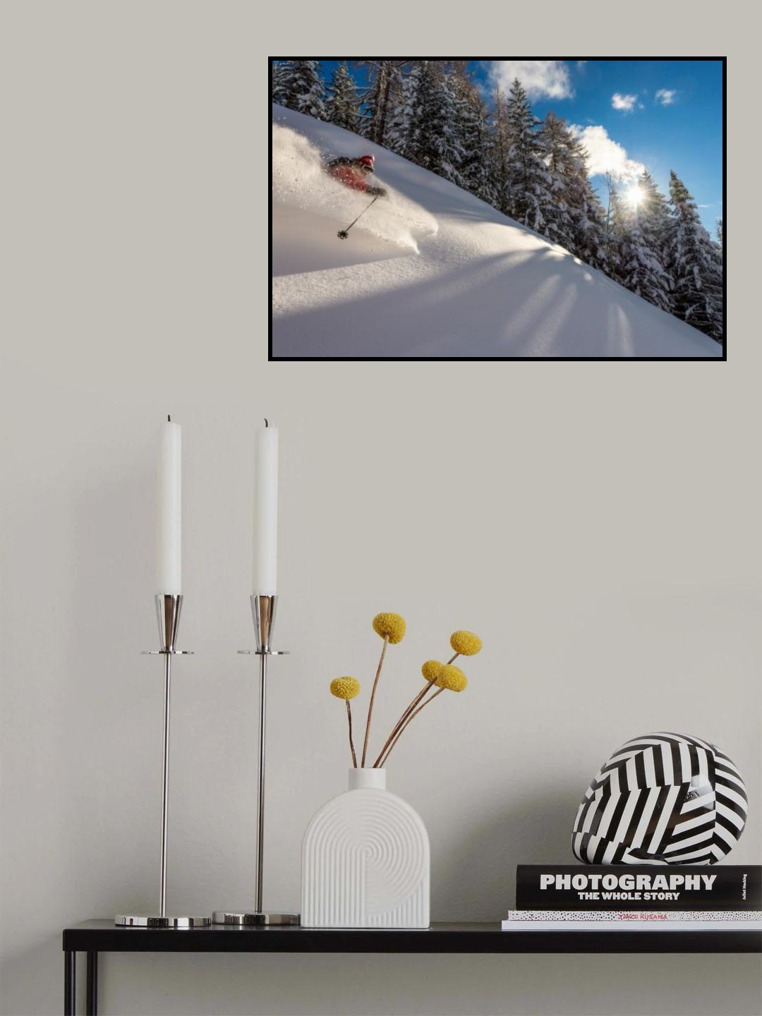 Riding Pow with Adrien Coirier Poster och Canvastavla