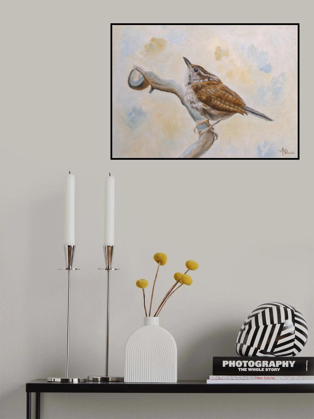 Carolina Wren Poster och Canvastavla