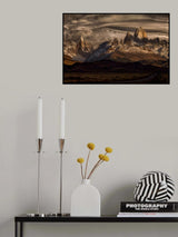 Striped sky over the Patagonia spikes Poster och Canvastavla