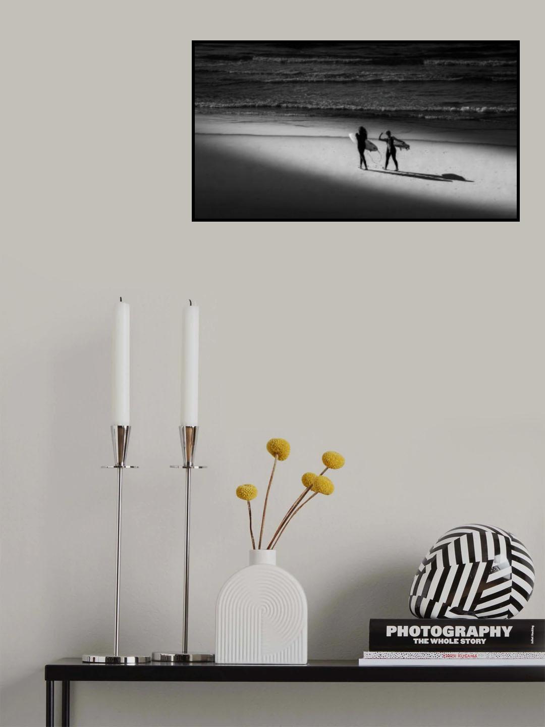 Surfing Beach Poster och Canvastavla