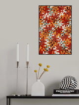 Liquid Red Orange Pattern Poster och Canvastavla