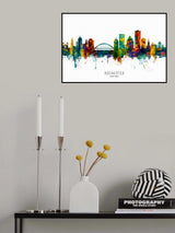 Rochester New York Skyline Poster och Canvastavla