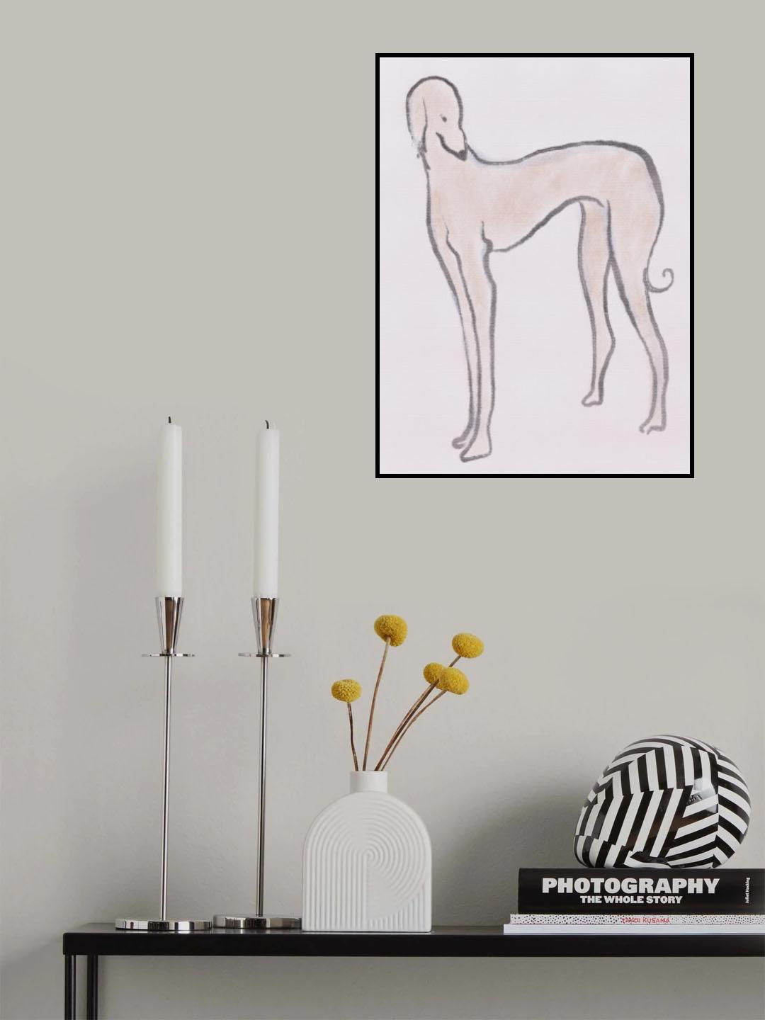 Pastel hound Poster och Canvastavla