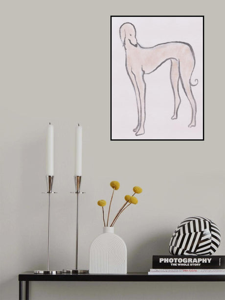 Pastel hound Poster och Canvastavla