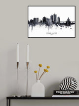 Cedar Rapids Iowa Skyline Poster och Canvastavla