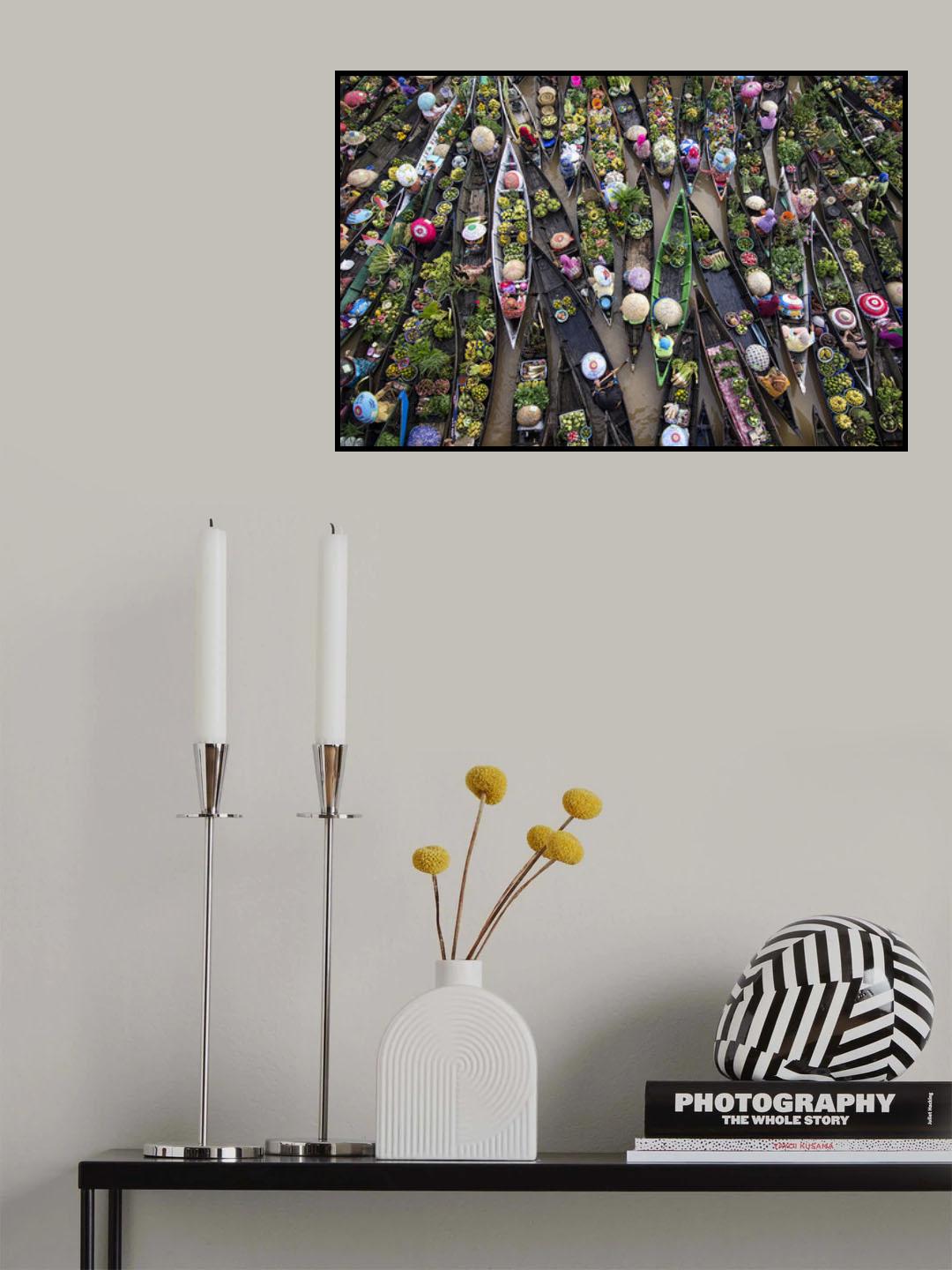 Pasar Terapung Poster och Canvastavla