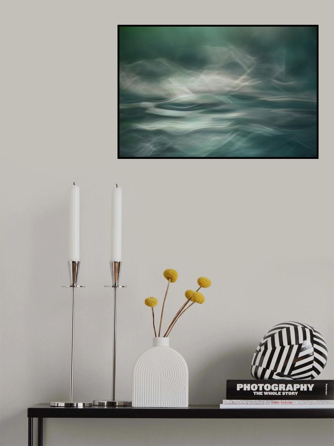 Northern winter lights Poster och Canvastavla