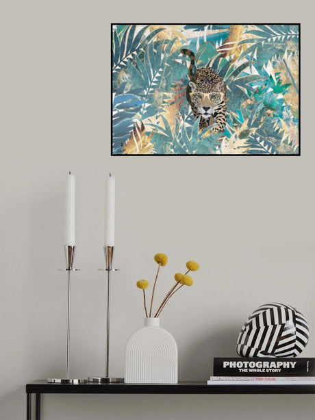 Jaguar Jungle Landscape Mural Poster och Canvastavla