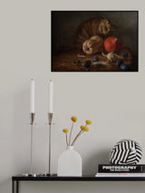 Cat and pumpkins Poster och Canvastavla