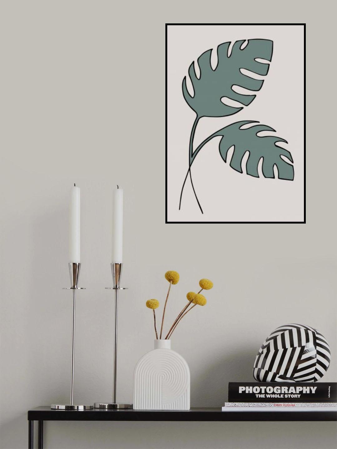 Monstera Cross Poster och Canvastavla