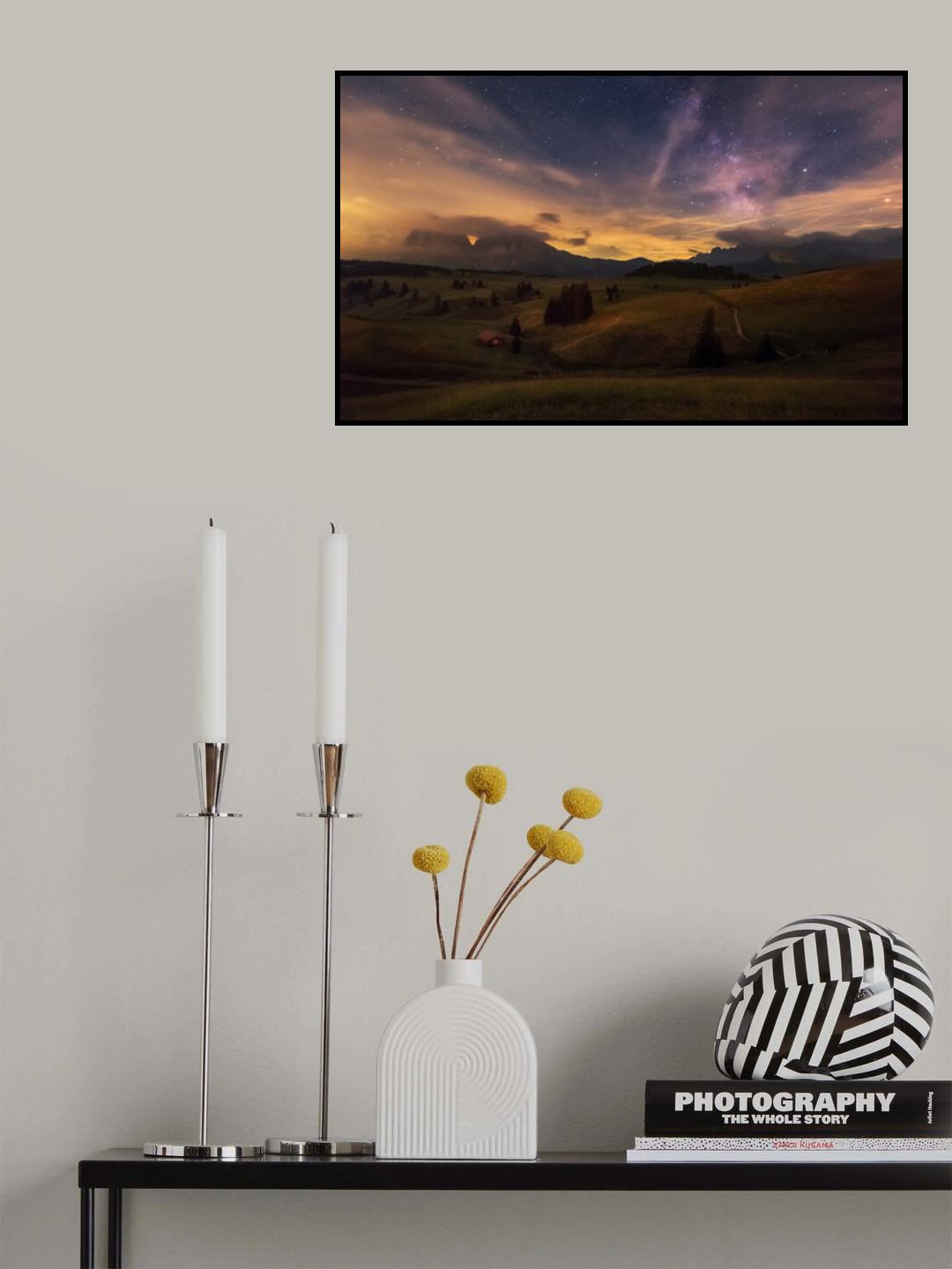 Alpe di Siusi at night Poster och Canvastavla