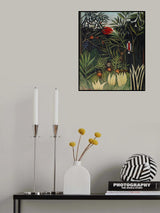 Monkeys And Parrot In The Virgin Forest Poster och Canvastavla