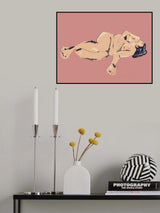 A Girl Lying Poster och Canvastavla