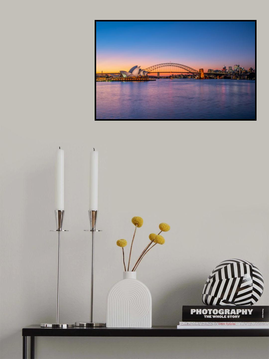 Sydney from Mrs Macquarie's Chair Poster och Canvastavla
