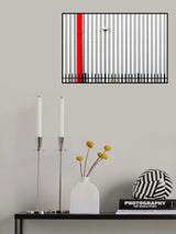 Red Lined Poster och Canvastavla