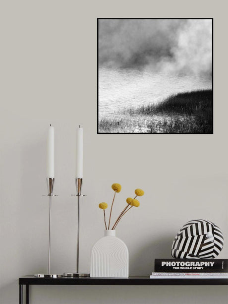 Lake in fog 2021 Poster och Canvastavla