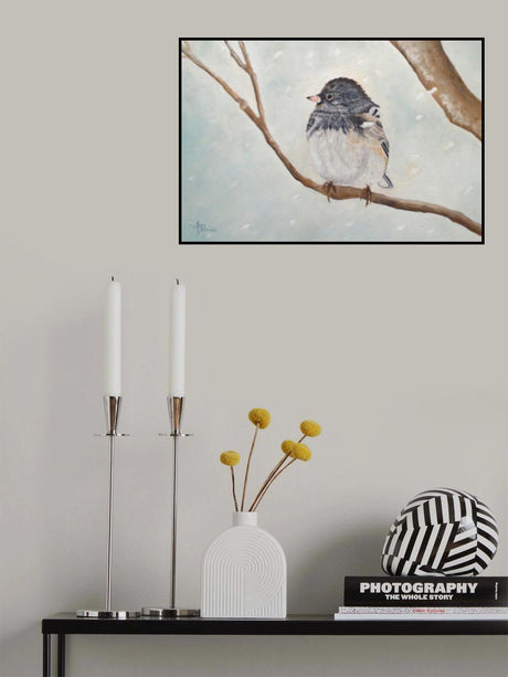 Snowbird In the Blizzard Poster och Canvastavla