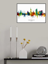 Portsmouth England Skyline Poster och Canvastavla
