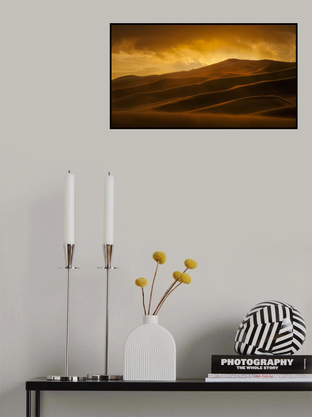 Sunset in Sand Storm Poster och Canvastavla