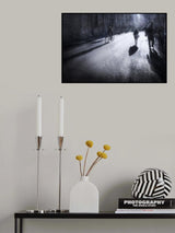 Cycling in the alley Poster och Canvastavla
