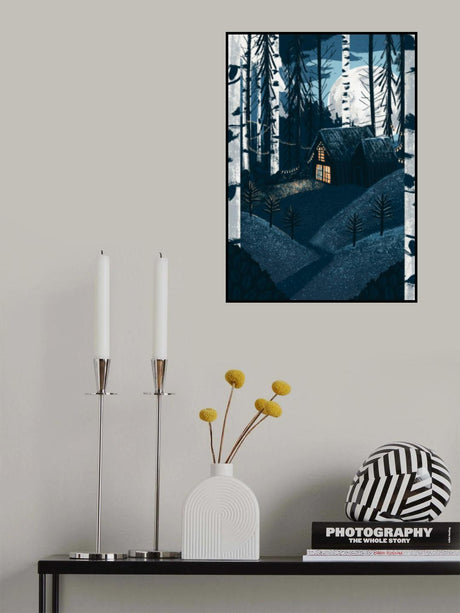 Christmas Cabin Poster och Canvastavla