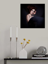 Anette with flowers II Poster och Canvastavla