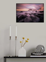 Colorful Sunset from Lofoten Coastline Poster och Canvastavla