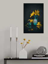 Blooming Yellow Lilies Poster och Canvastavla