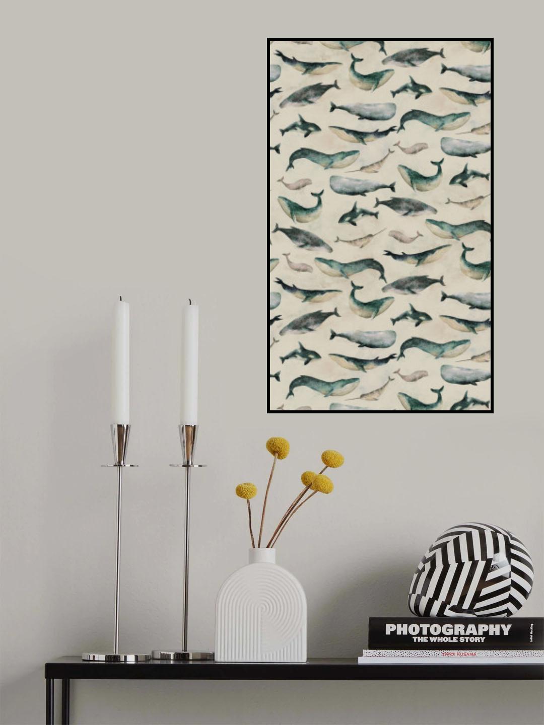 Hl007  Whale   1806mm X 3000mm Poster och Canvastavla