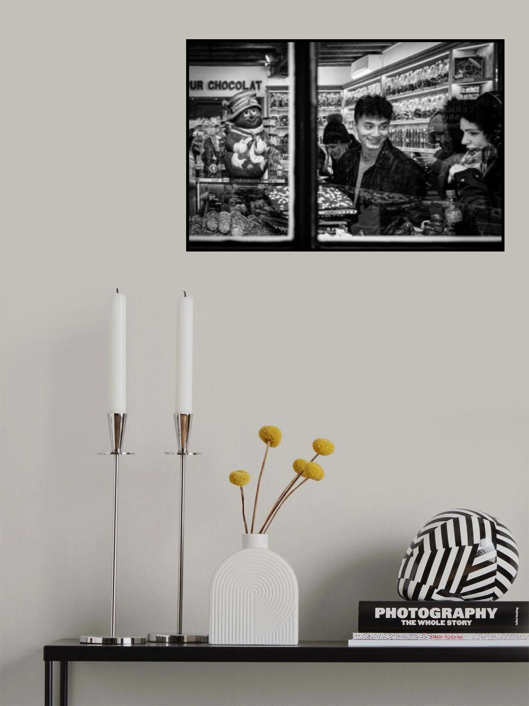 Christmas shopping in Bruges - Belgium Poster och Canvastavla