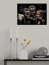 Performance again slavery, Papua New Guinea Highlands Poster och Canvastavla
