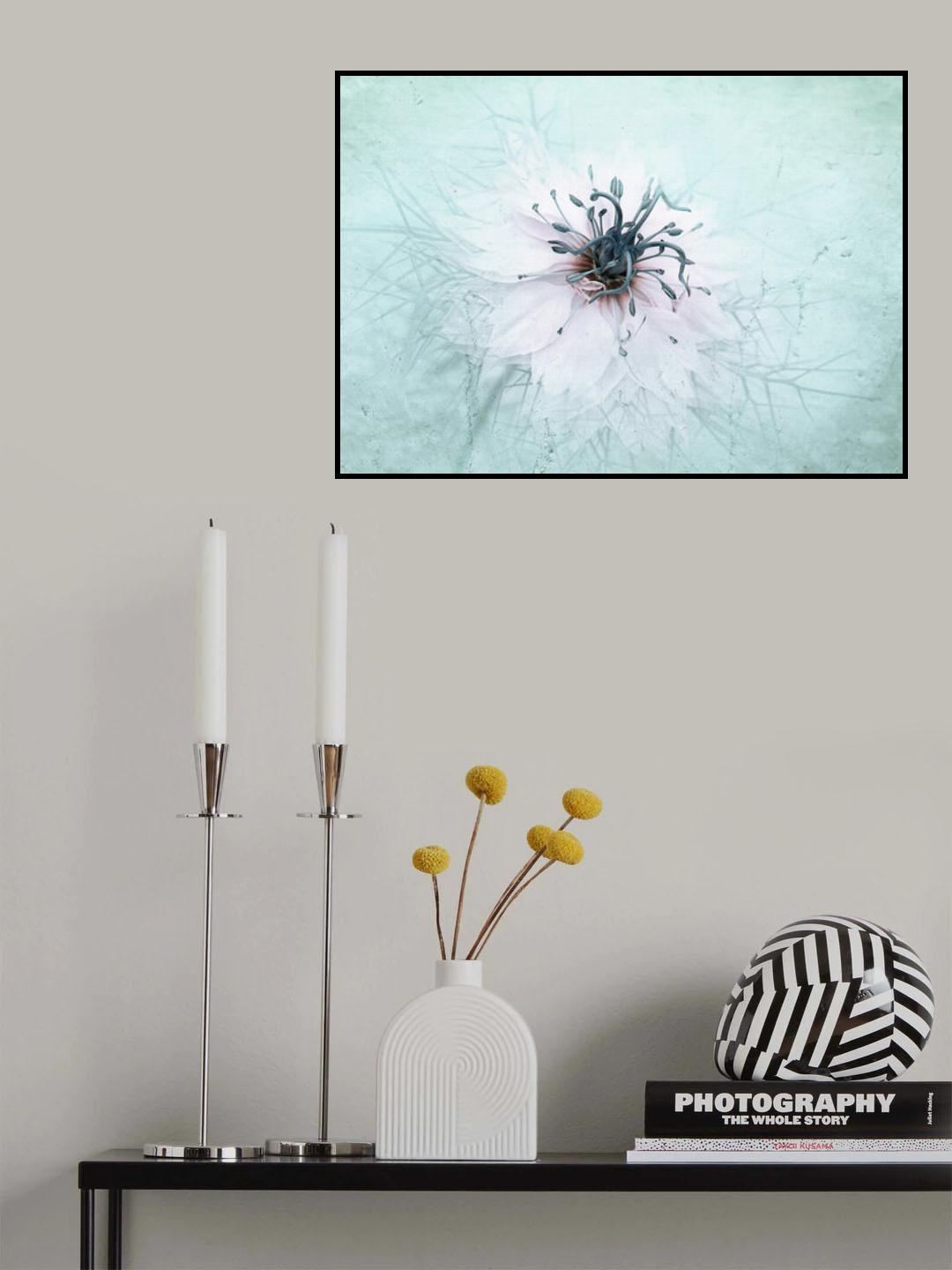 Misty Blue Poster och Canvastavla
