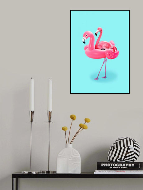Flamingo on Resort Poster och Canvastavla