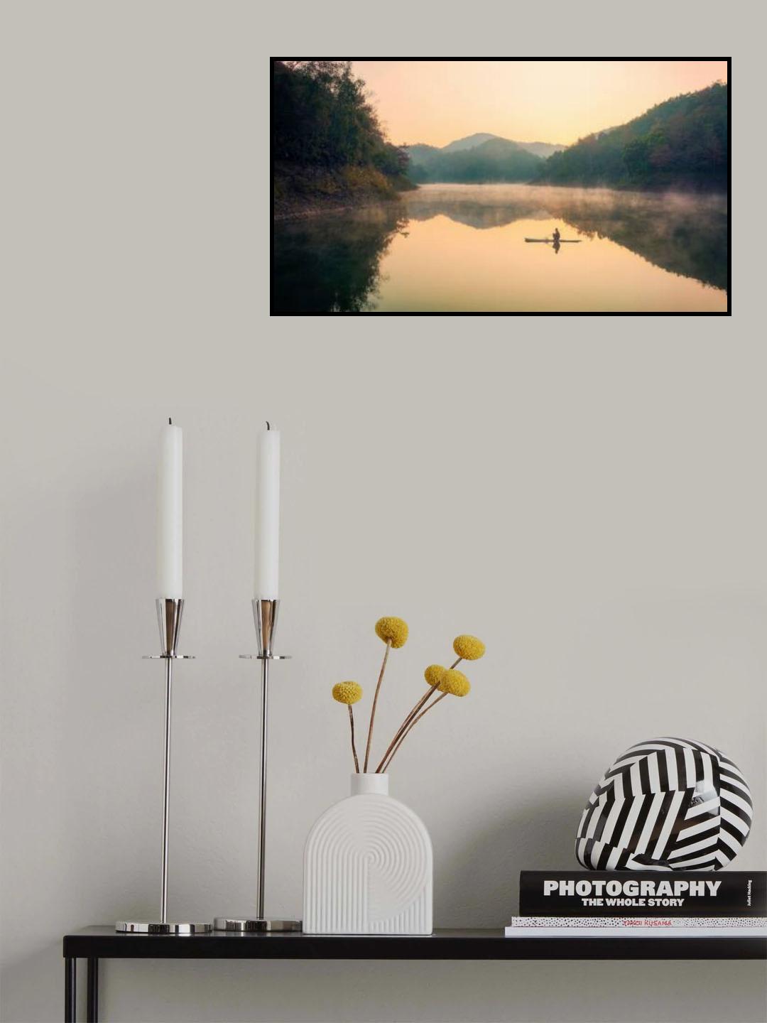 Autumn at Ban Viet Lake Poster och Canvastavla