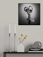What are you looking at?!  Or crazy Mr. Scissors Poster och Canvastavla