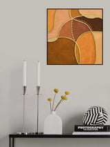 Calm Shapes Orange Gold Poster och Canvastavla