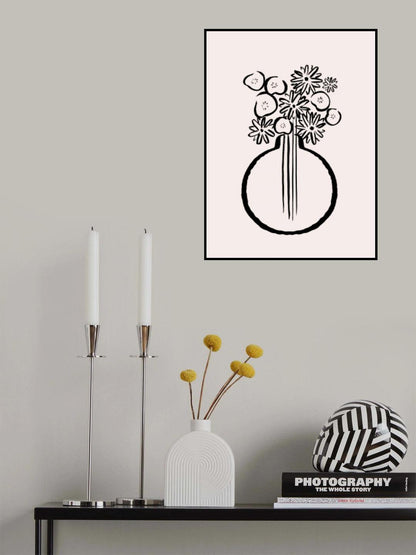 Monochrome Flowers In Vase