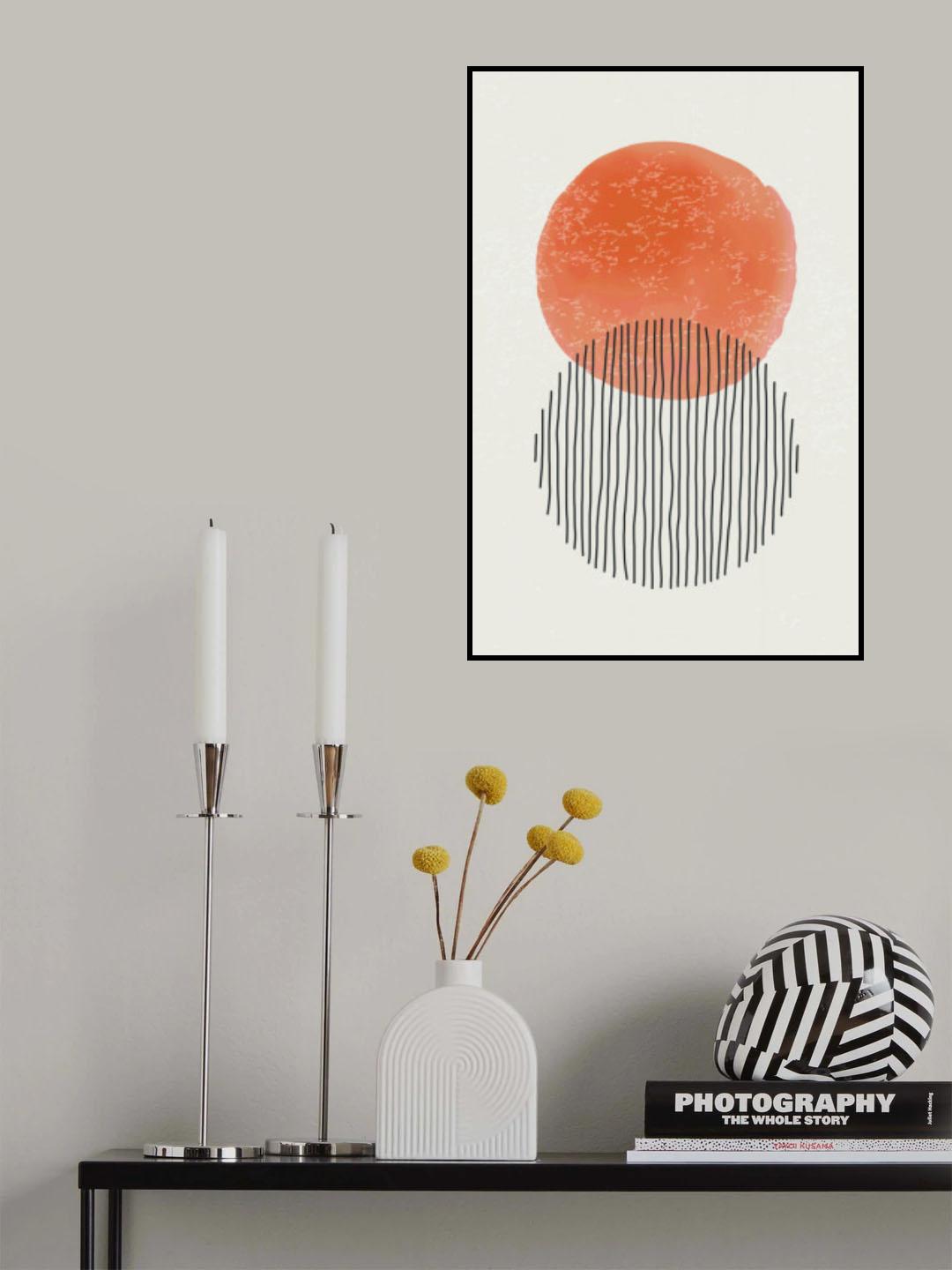 Orange Watercolor Shapes Series #3 Poster och Canvastavla