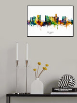 Tel Aviv Israel Skyline Poster och Canvastavla