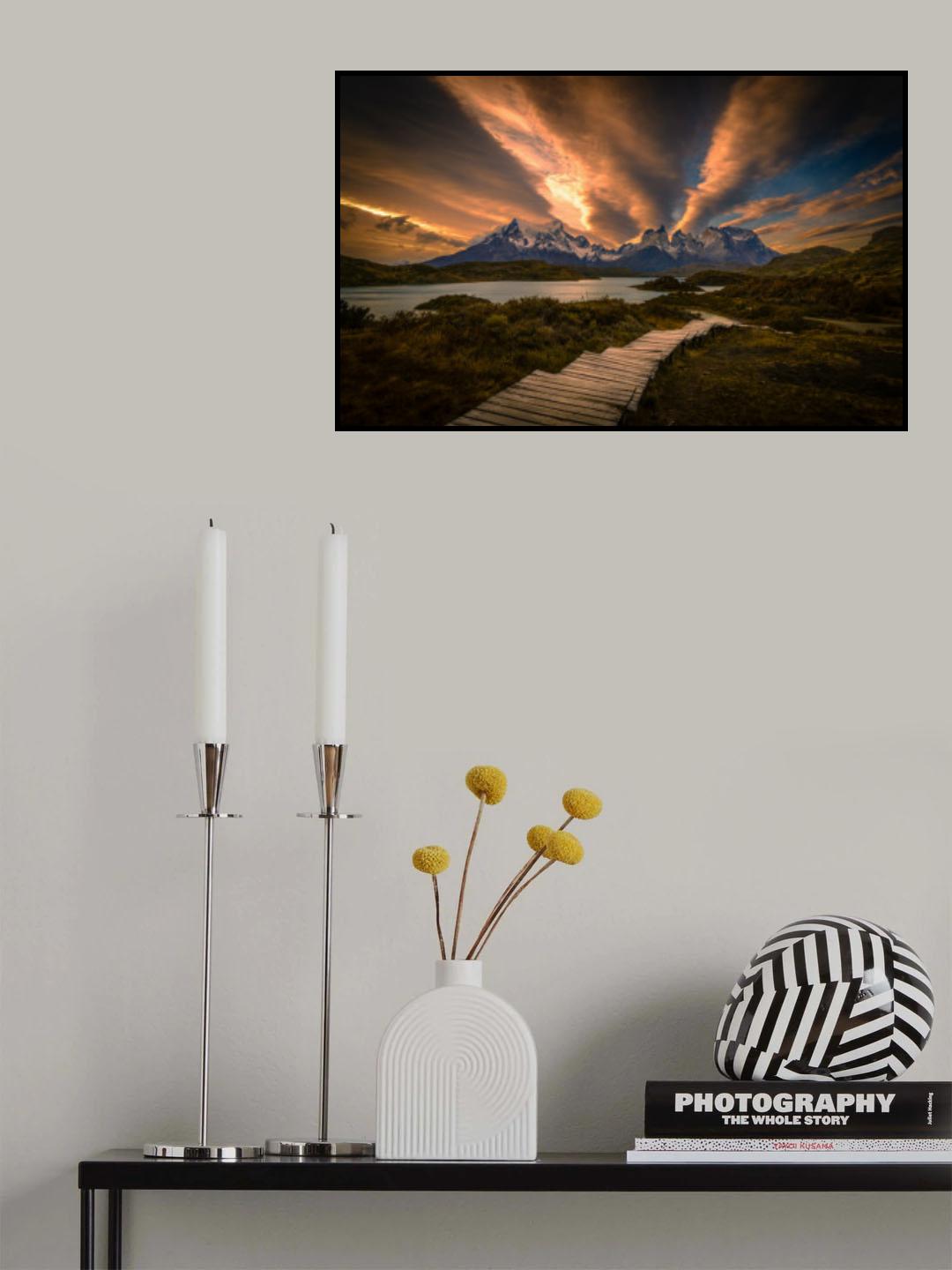 flying wing over Patagonia Poster och Canvastavla