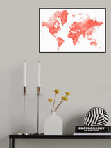 World map with outlined countries, Coralinah Poster och Canvastavla