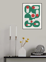 Aquamarine Geometrical Lines Poster och Canvastavla