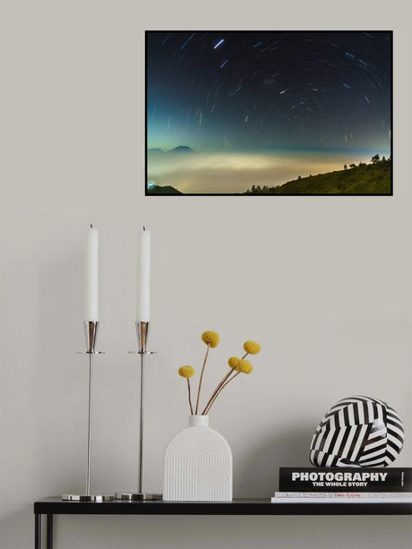 Between mountains stars and fog Poster och Canvastavla