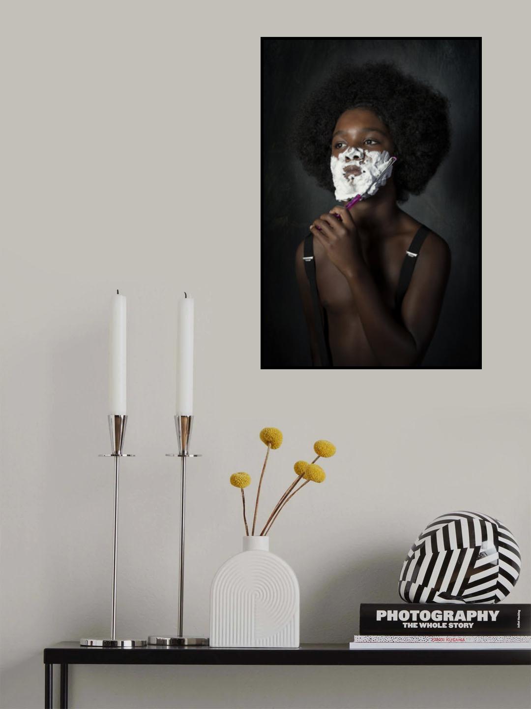 I am shaving myself Poster och Canvastavla