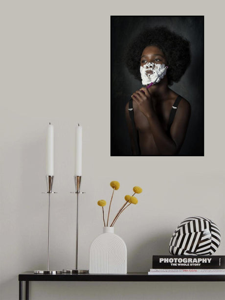 I am shaving myself Poster och Canvastavla