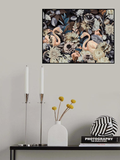 Flamingo Garden No1 Poster och Canvastavla