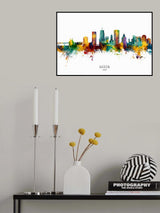 Akron Ohio Skyline Poster och Canvastavla