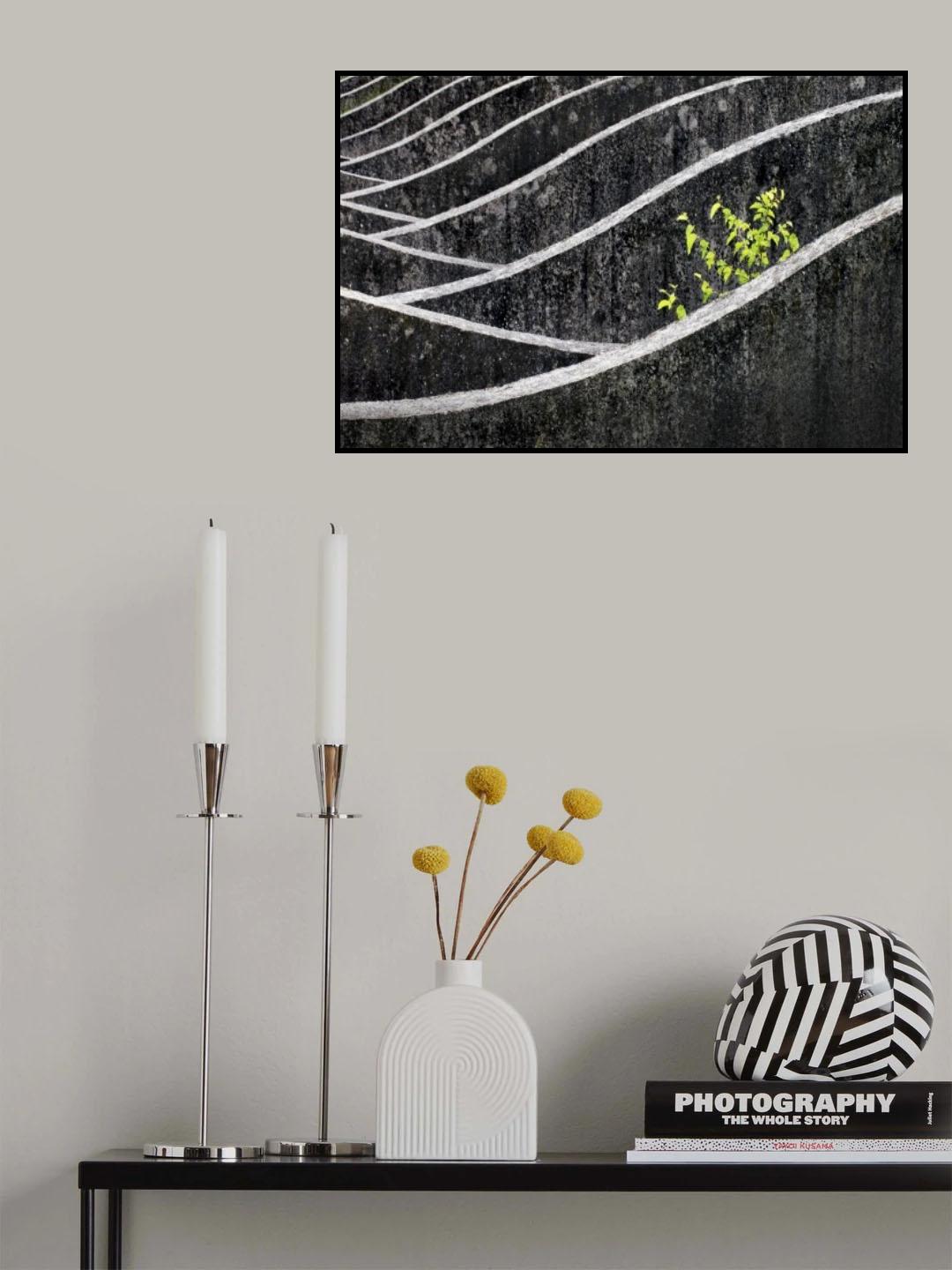 green - gray Poster och Canvastavla