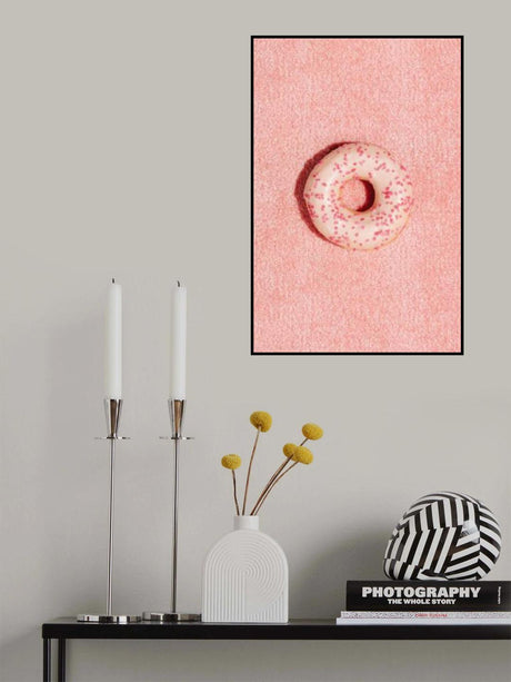 Pink Doughnut Poster och Canvastavla